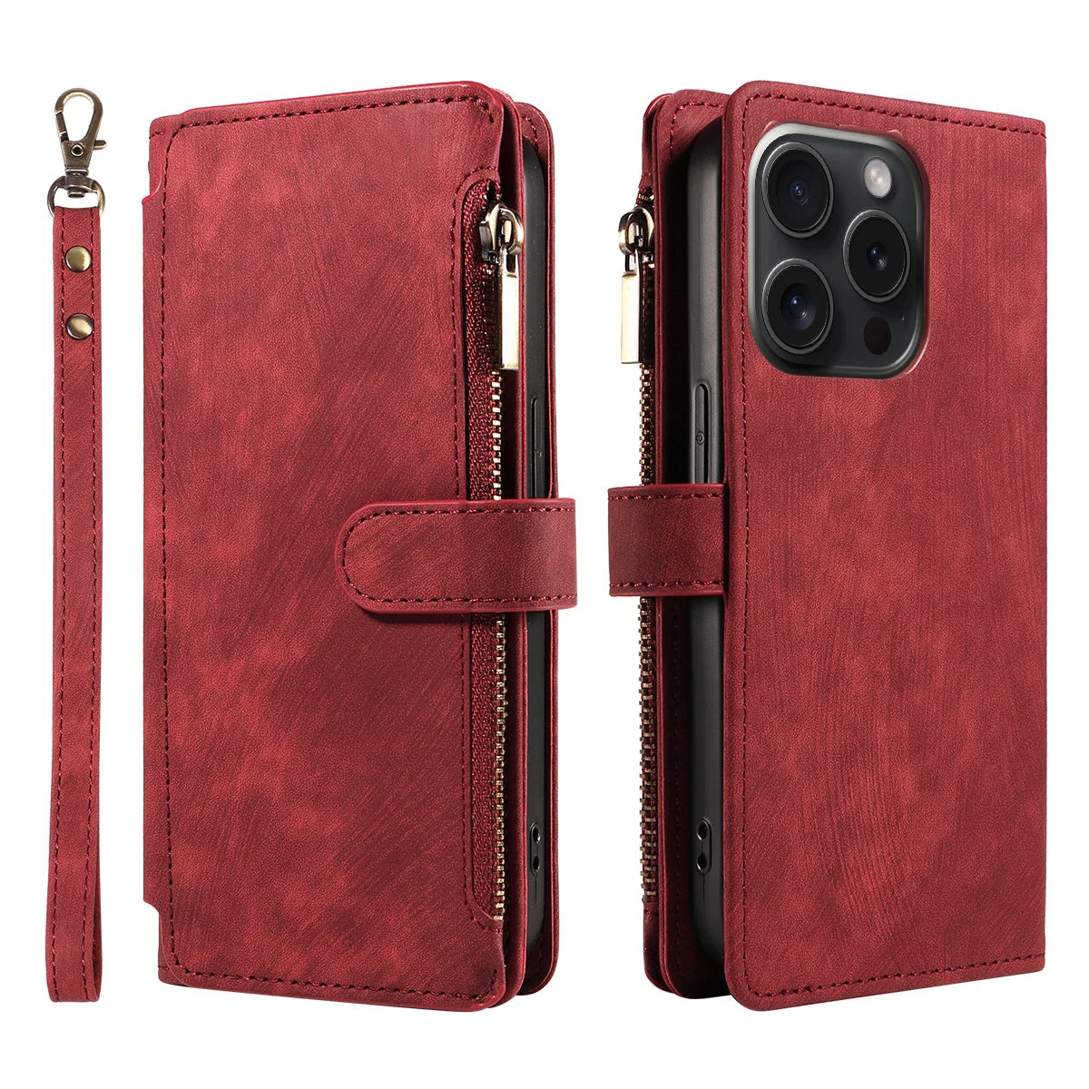 Wallet Leather Flip  Cases For iPhone Models - Image 6
