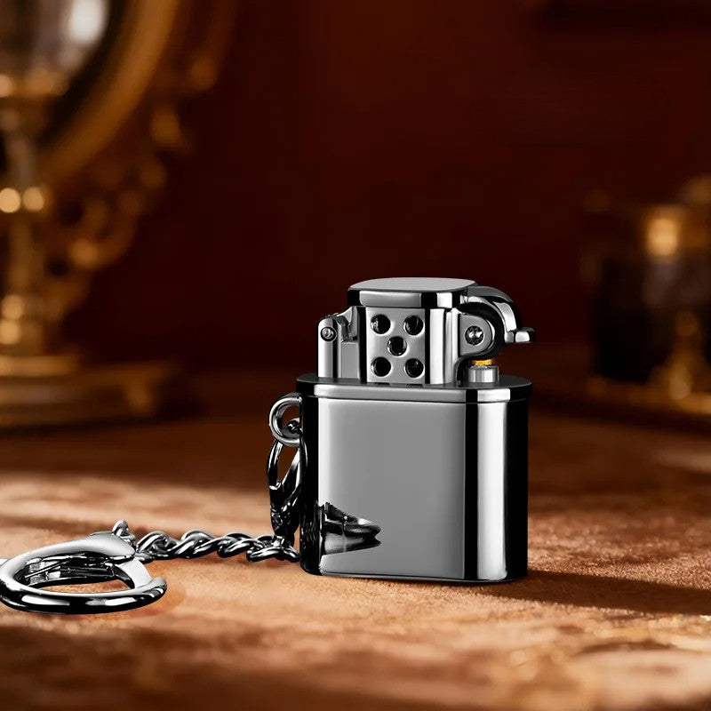 Spark Tag Metal Windproof Kerosene Keychain Lighter - Image 7