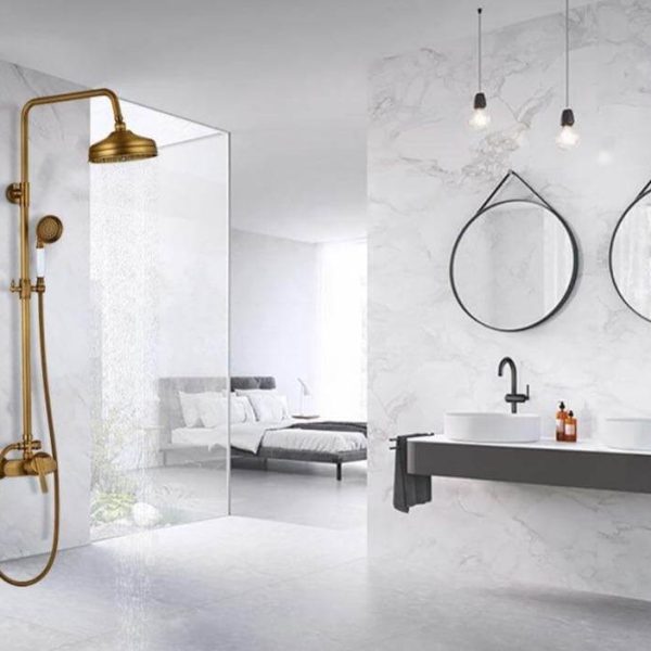Elegant Luxury Antique Rainfall Bathroom Shower Set - MaviGadget