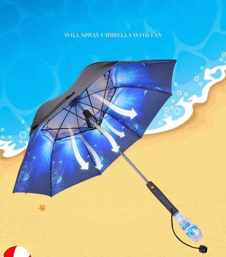 Spray Fan Cooling Umbrella - MaviGadget