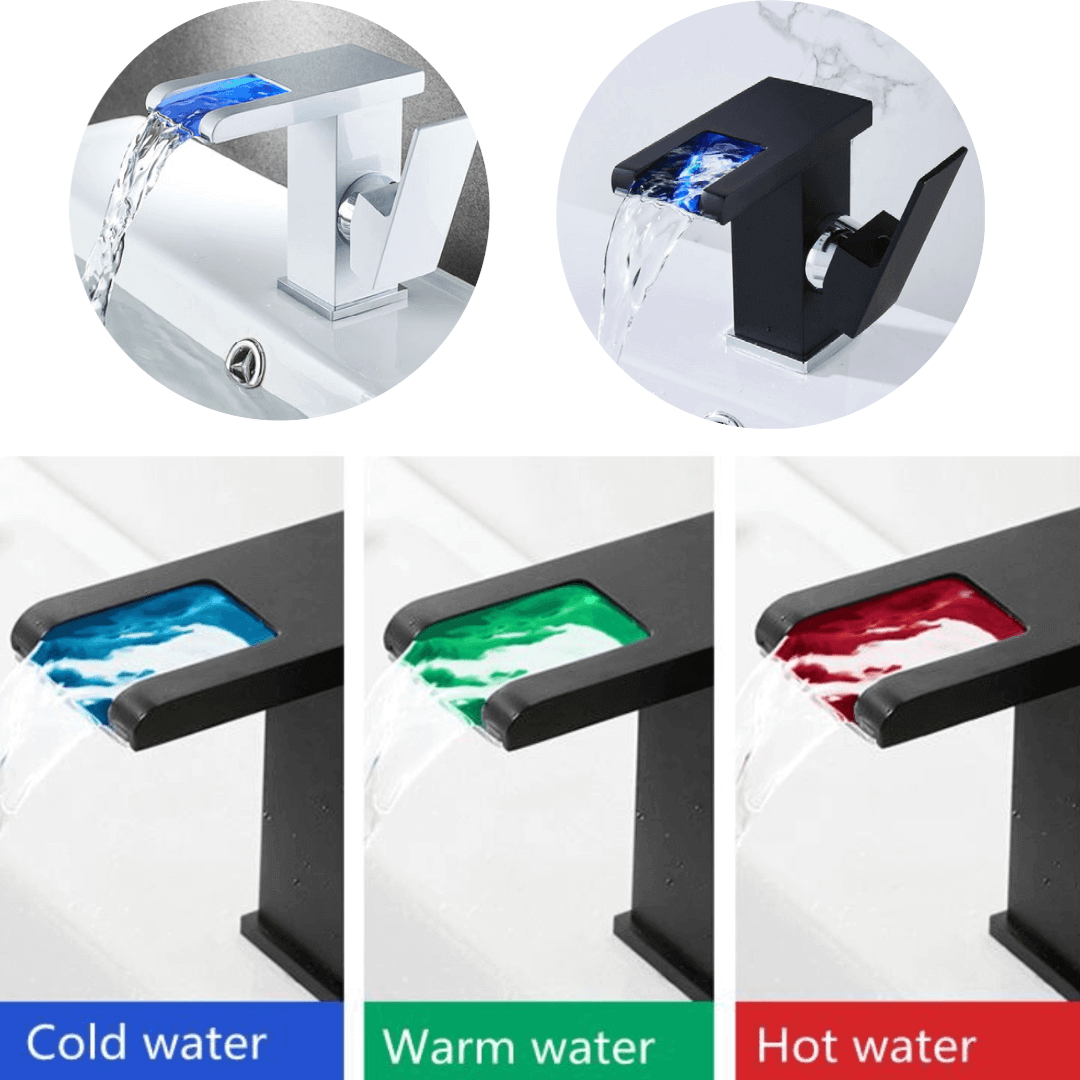 Water Temperature Sensitive LED Bathroom Faucet - MaviGadget