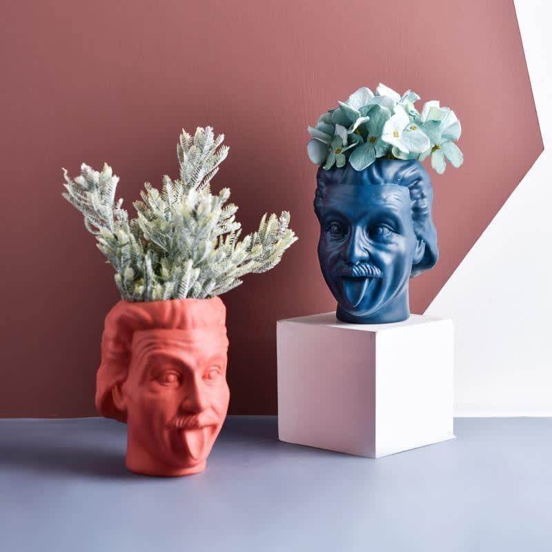 Creative Portrait Vase Flower Pot Pen Holder - MaviGadget