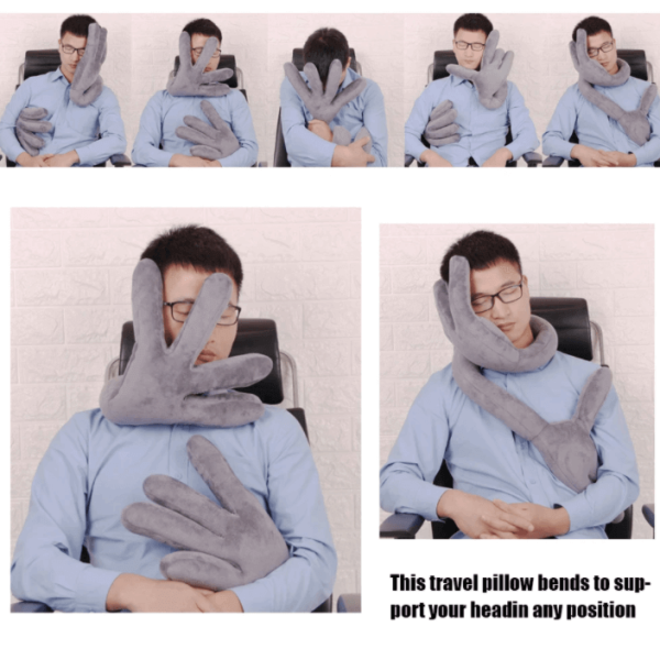 Flexible Hand Shape Travel Neck Pillow - MaviGadget