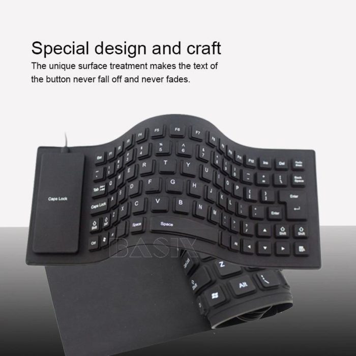 Silicone Foldable Waterproof USB Keyboard - MaviGadget