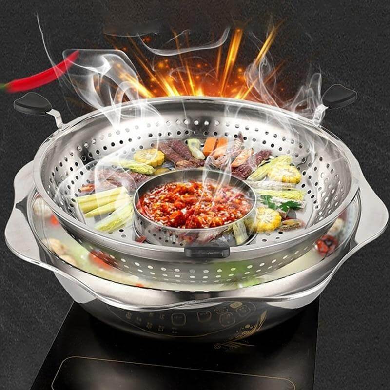 Stainless Steel Rotating Easy Cook Hot Pot Cookware - MaviGadget