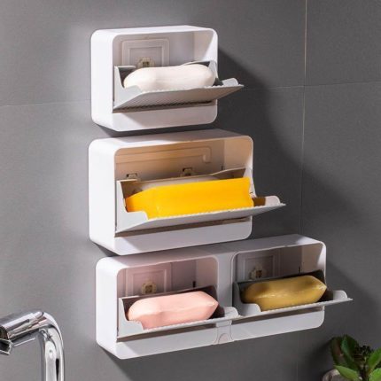 Creative Double Storage Wall Mounted Soap Box - MaviGadget