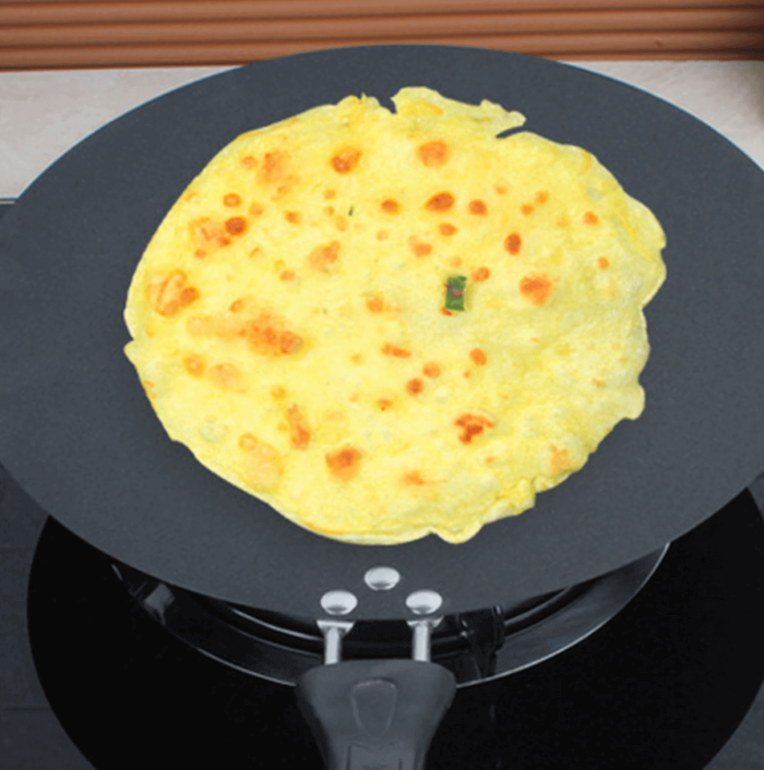 Black Iron Round Non-stick Pancake Pan - MaviGadget