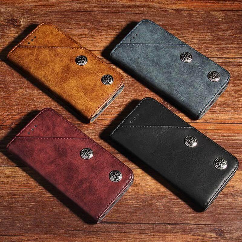 Retro Handmade Wallet Case for iPhone - MaviGadget