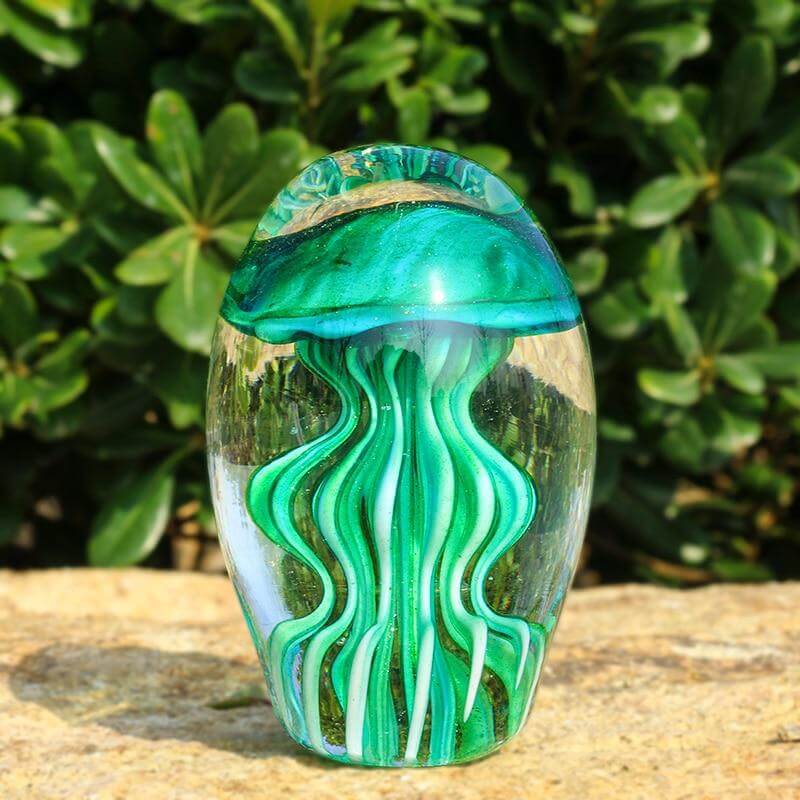 Jellyfish Hand Blown Glass Art Collectible - MaviGadget