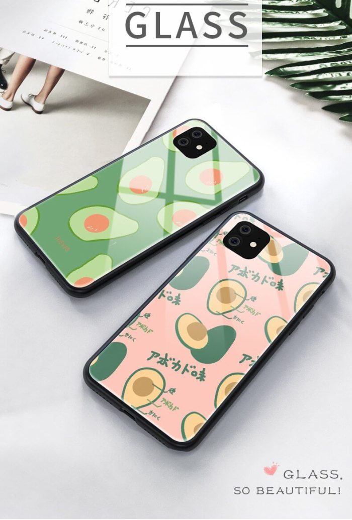 Tempered Glass Avocado iPhone 11 Cases - MaviGadget