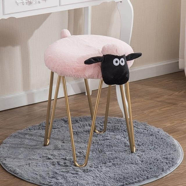 pink sheep stool
