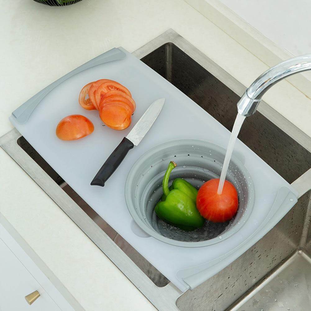 Multifunctional Ultimate 3 in 1 Cutting Board with Drain Basket - MaviGadget