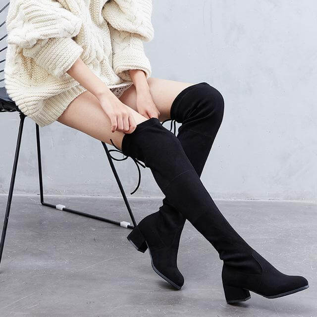 Fashion Over the Knee High Boots - MaviGadget