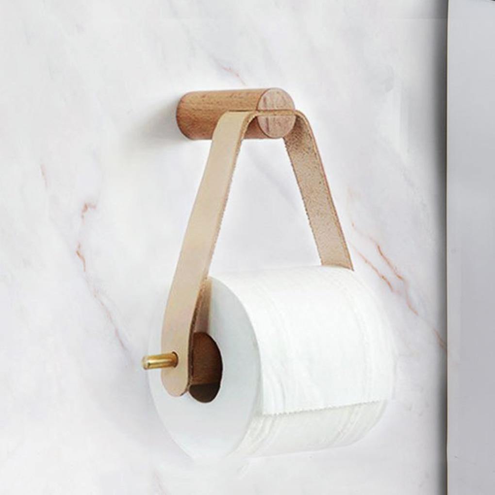 Simple Wooden Rolled Toilet Paper Holder - MaviGadget