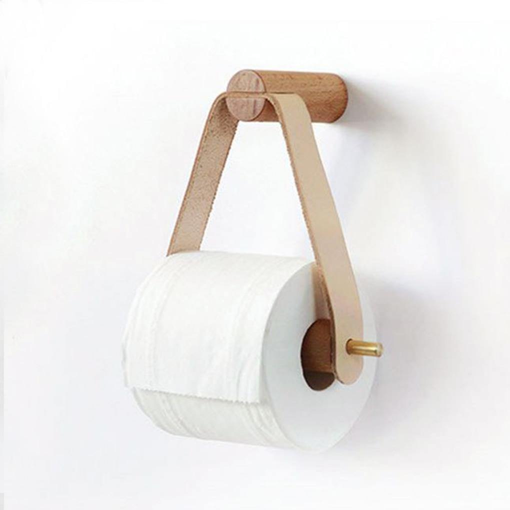Simple Wooden Rolled Toilet Paper Holder - MaviGadget