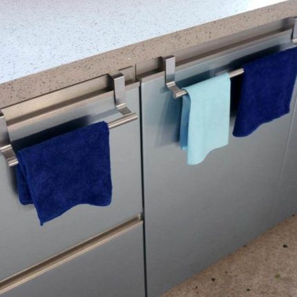 Metal Durable Stainless Steel Cabinet Towel Hanger - MaviGadget