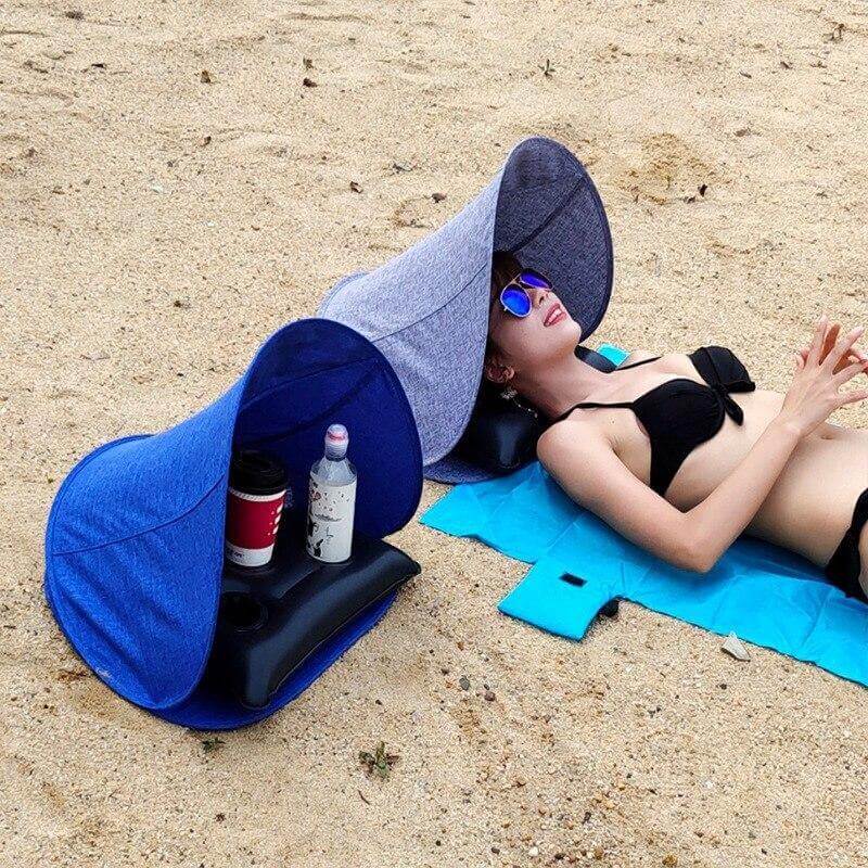 Beach Face Tent Umbrella with Air Pillow - MaviGadget