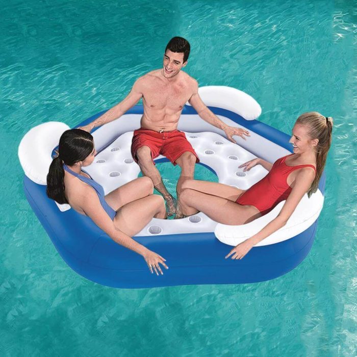 Inflatable Three People Floating Swimming Ring - MaviGadget