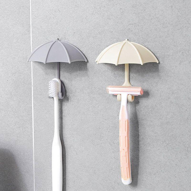 3pcs Set Cute Umbrella Toothbrush Hook - MaviGadget