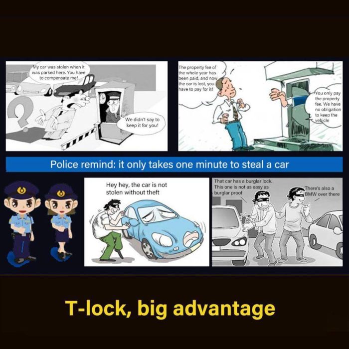 Anti-Thief T-Bar Steering Lock - MaviGadget