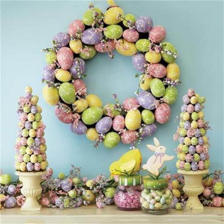 20pcs 3cm Happy Easter Painted Fake Eggs Decoration - MaviGadget