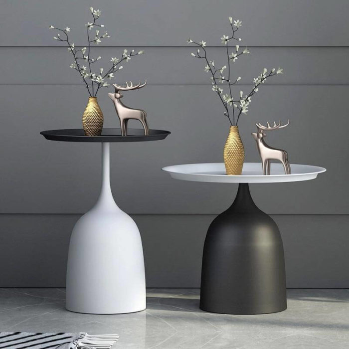 luxury Nordic Iron Metal Bracket Light Side Table - MaviGadget