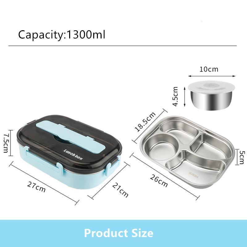 Stainless Steel Leak-Proof Lunch Box Container - MaviGadget
