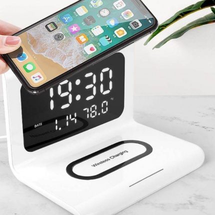 Smart Wireless Charging Alarm Table Clock - MaviGadget