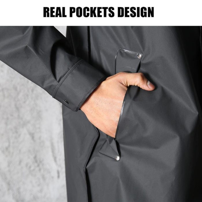 Hooded Elegant Thick Unisex Raincoat - MaviGadget