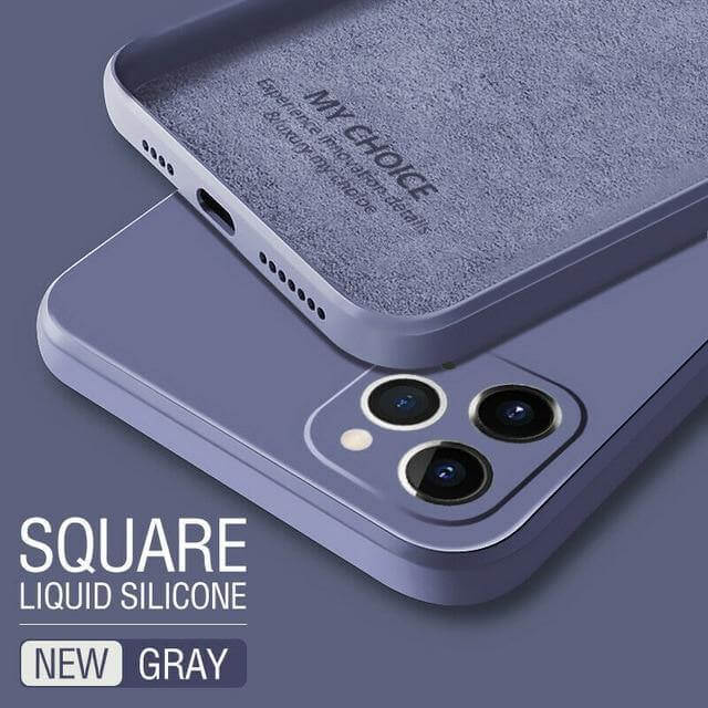 Square Pastel Silicone iPhone Case - MaviGadget
