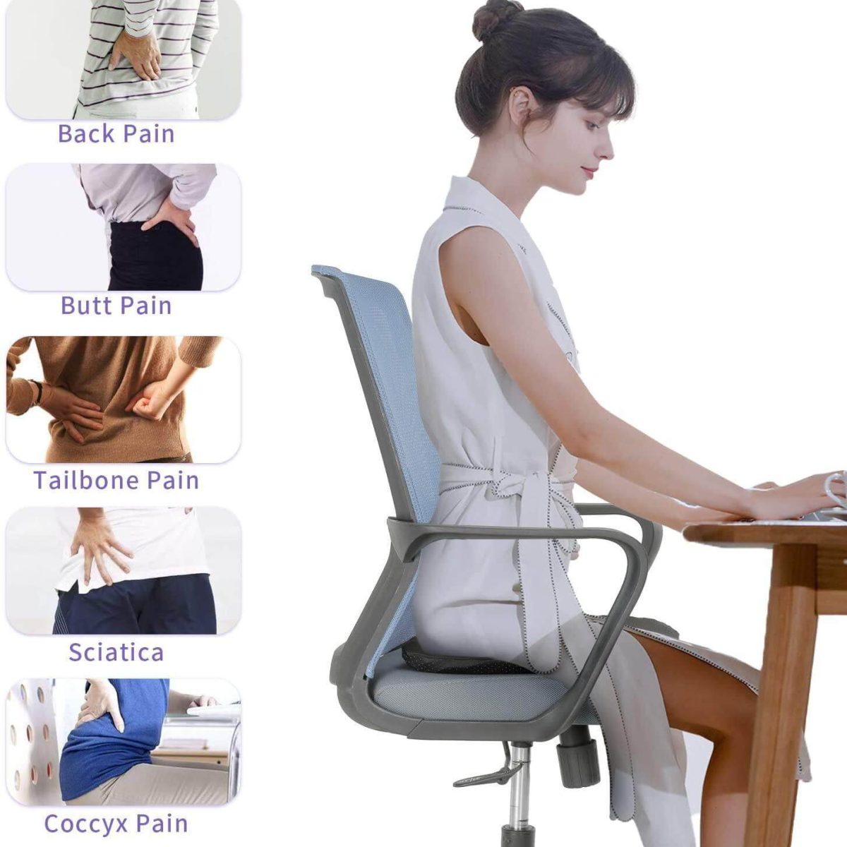 Non-Slip Breathable Gel Seat Cushion - MaviGadget
