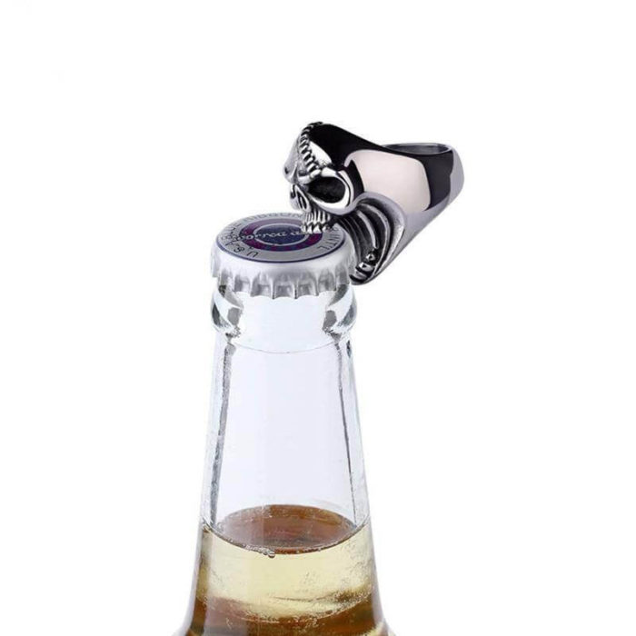 Cool Skull Unisex Ring Bottle Opener - MaviGadget