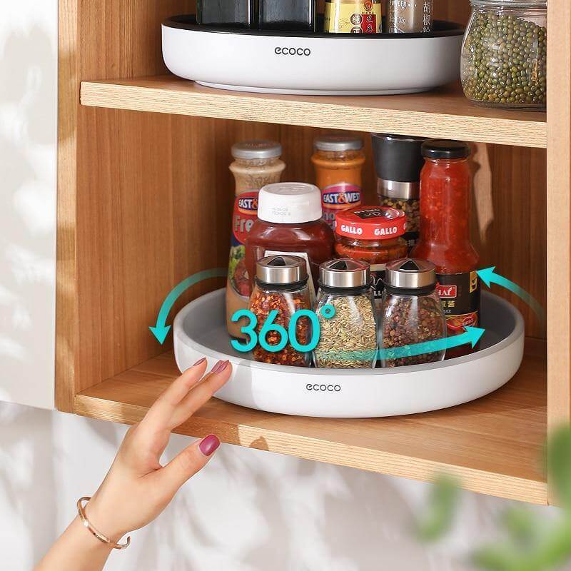 360° Rotating Tray Seasoning Bottle Organizer - MaviGadget