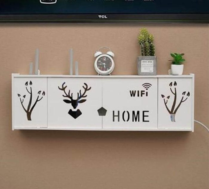 Wall-Mounted Cozy Home Wifi Router Storage Shelf - MaviGadget