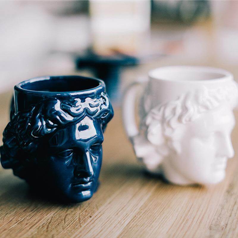 Ceramic Antique Greek Head Mug - MaviGadget