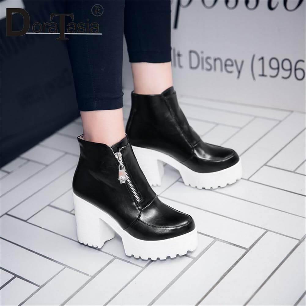 Platform Thick High Heels Women Boots - MaviGadget