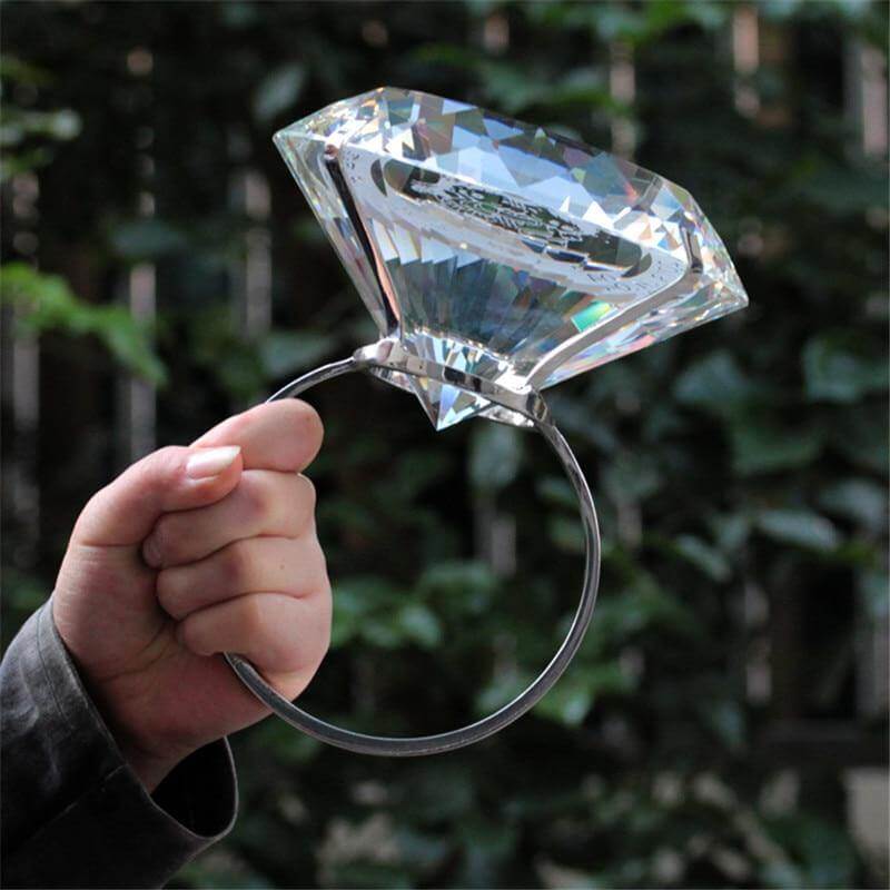 Transparent Giant Crystal Ring - MaviGadget