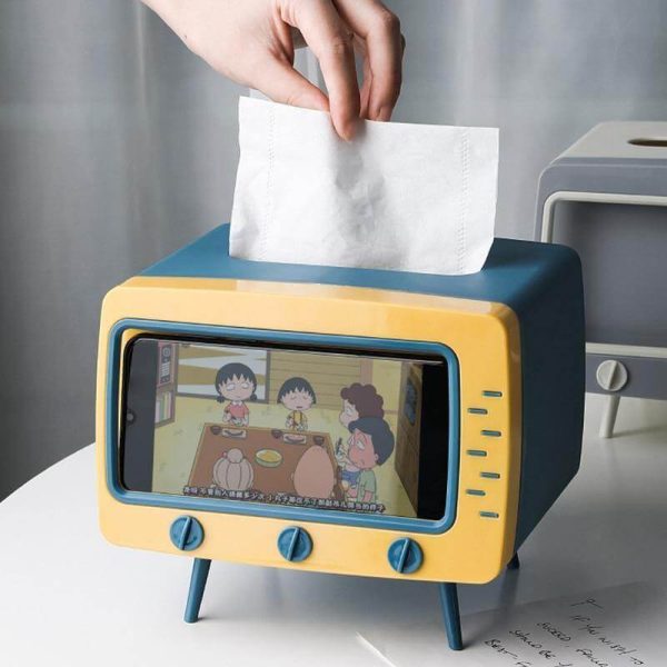 2in1 Creative Tissue Box with Mobile Phone Holder - MaviGadget