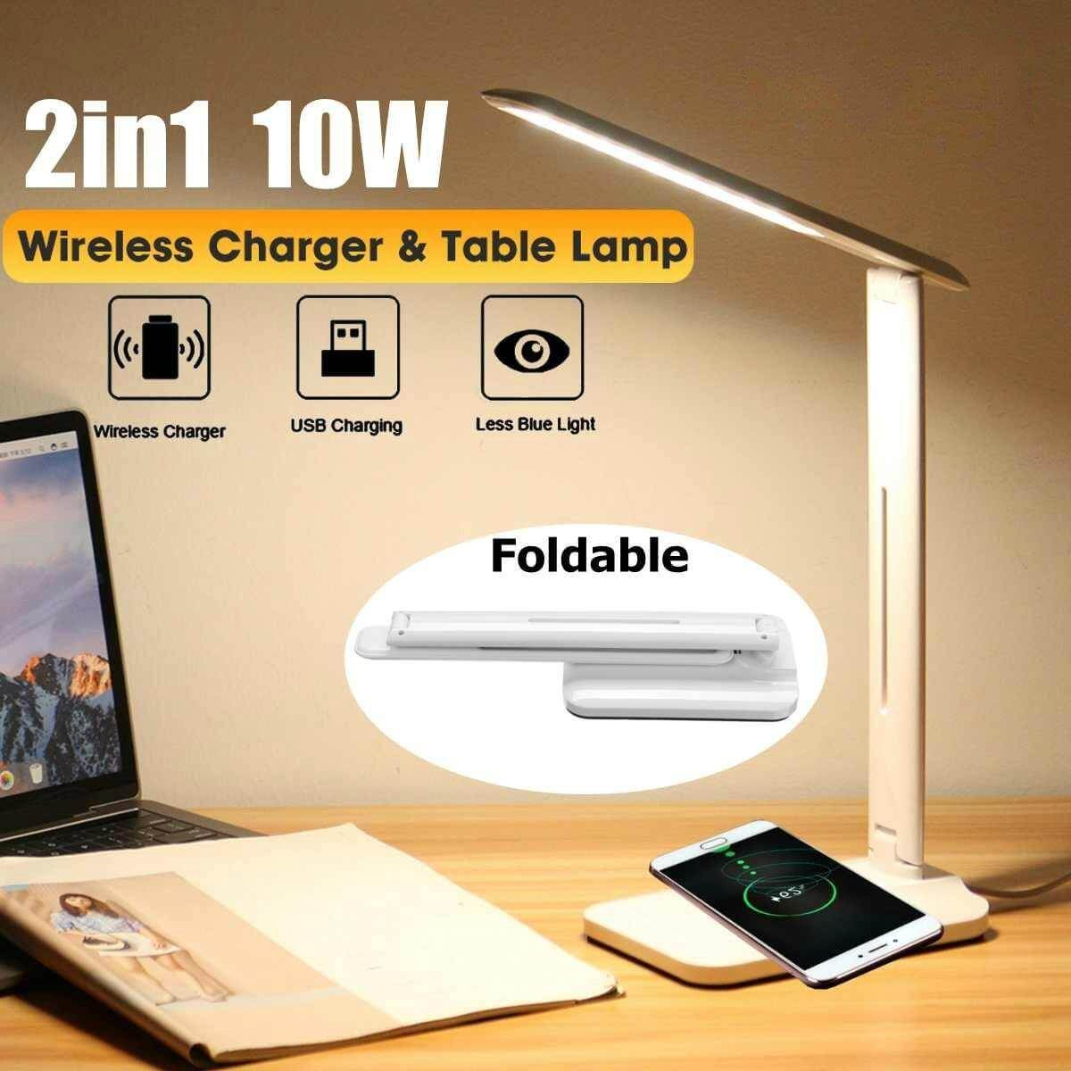 2in1 Multifunctional Fast Wireless Charging LED Table Lamp - MaviGadget