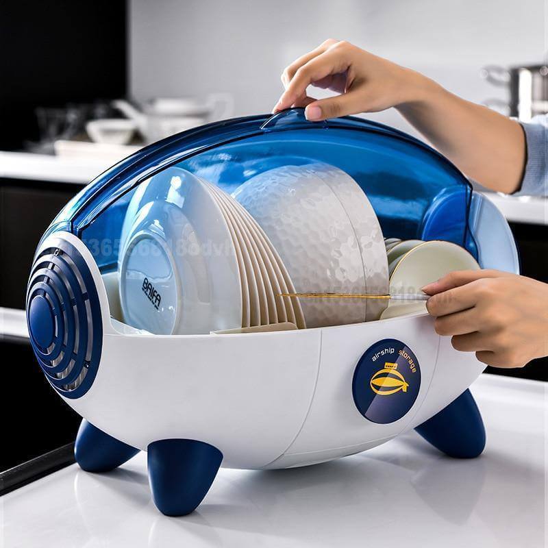 Household Creative Spaceship Dish Dryer and Organizer - MaviGadget