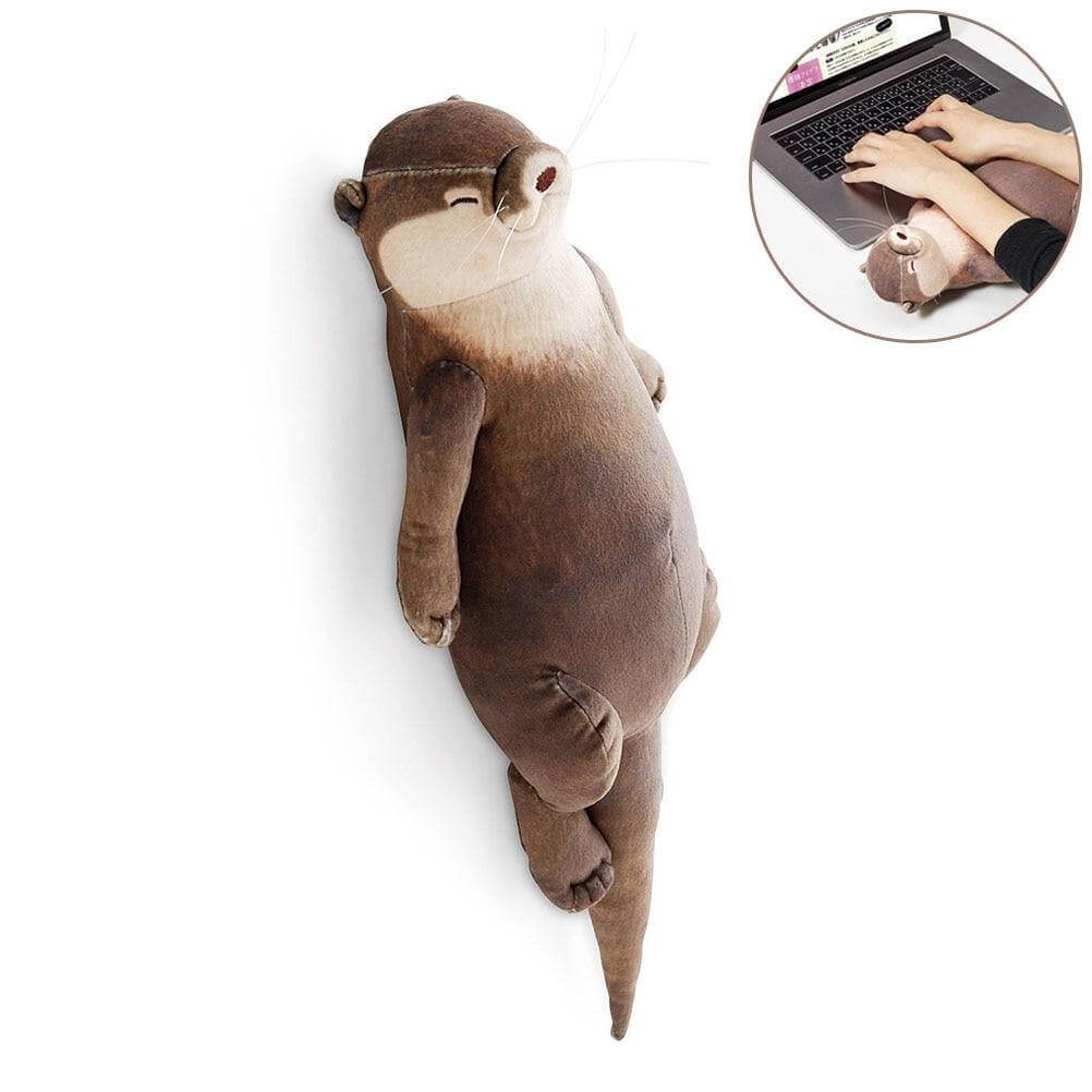 Cute Otter Stuffed Pencil Case Wrist Plush Pillow - MaviGadget