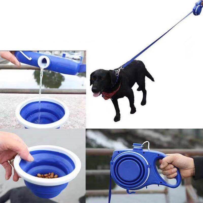 Water Bottle Retractable Dog Leash - MaviGadget