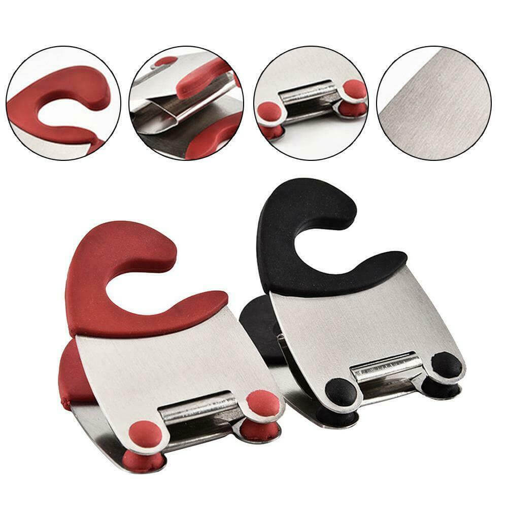 Stainless Steel Pot Side Clip Spoon Holder - MaviGadget
