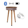 Smart Wooden Bluetooth Speaker Wireless Charging Coffee Side Table - MaviGadget