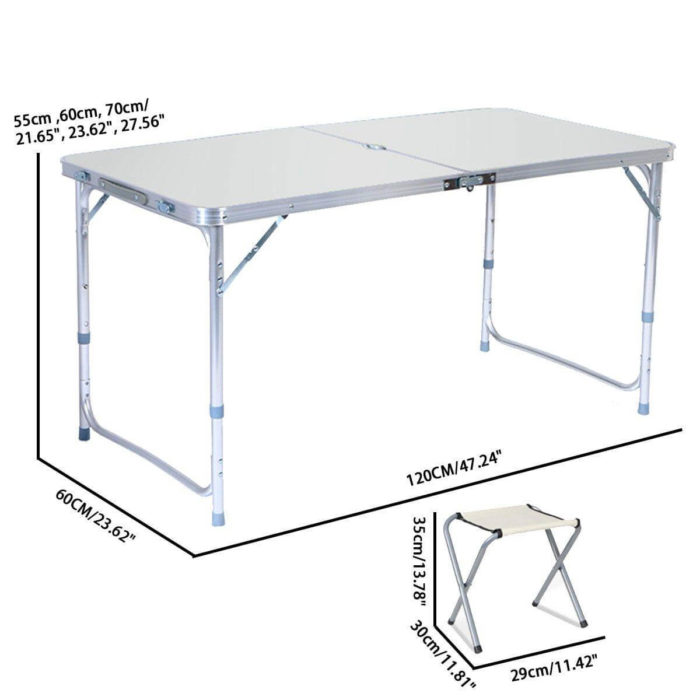 Outdoor Waterproof Adjustable Foldable Picnic Table Set - MaviGadget