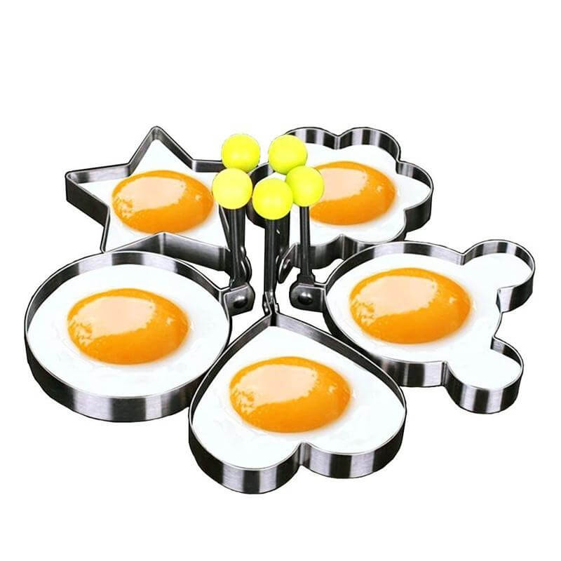 5pcs/set Stainless steel Fried Egg Mold Pancake Rings - MaviGadget
