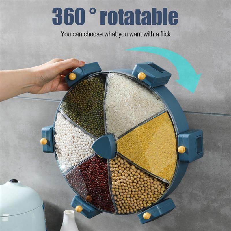 Wall Mounted 360 Degree Rotatable Cereals Grain Storage - MaviGadget