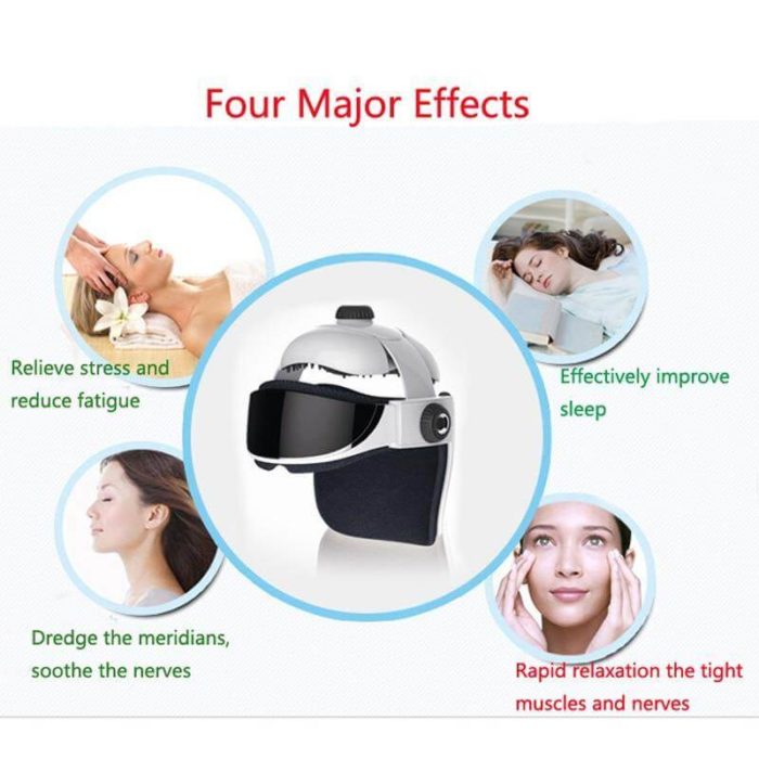 Chargeable Electric Heating Head Eye Massage Helmet - MaviGadget