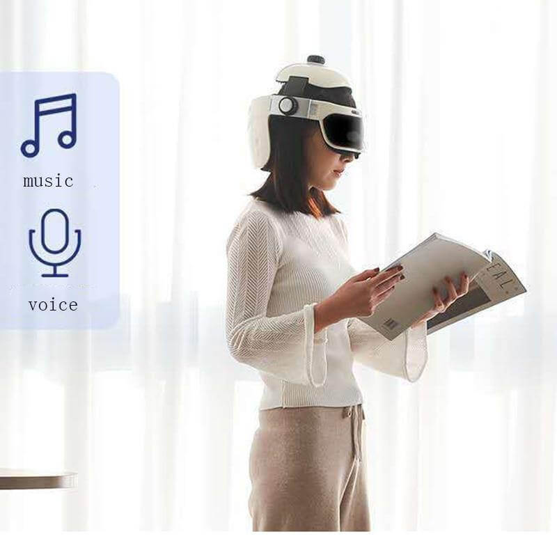 Chargeable Electric Heating Head Eye Massage Helmet - MaviGadget