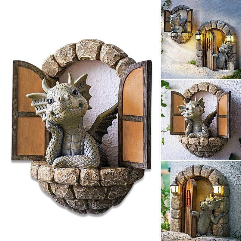 Lovely Courtyard Dragon Wall Sculpture - MaviGadget